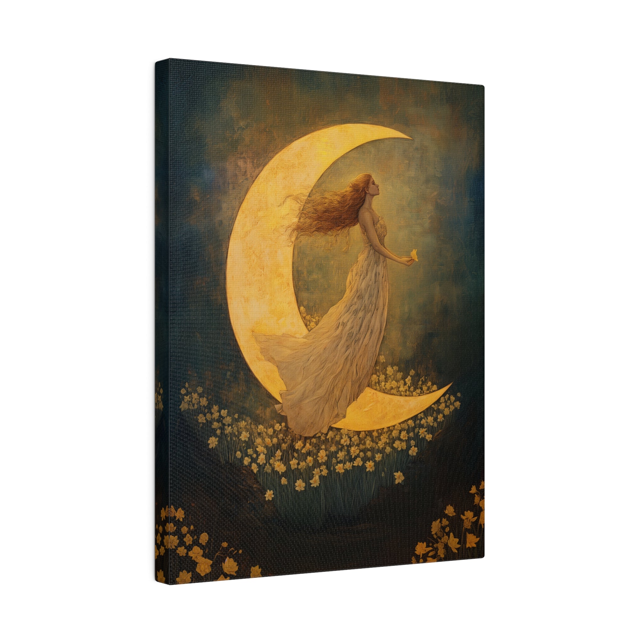 .75" Matte Canvas - Moonlit Dreamer with Daffodils