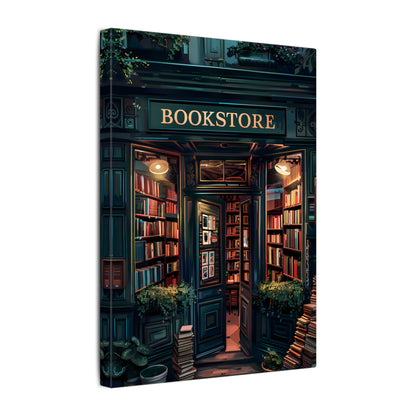 .75" Matte Canvas - Midnight Bookstore Glow
