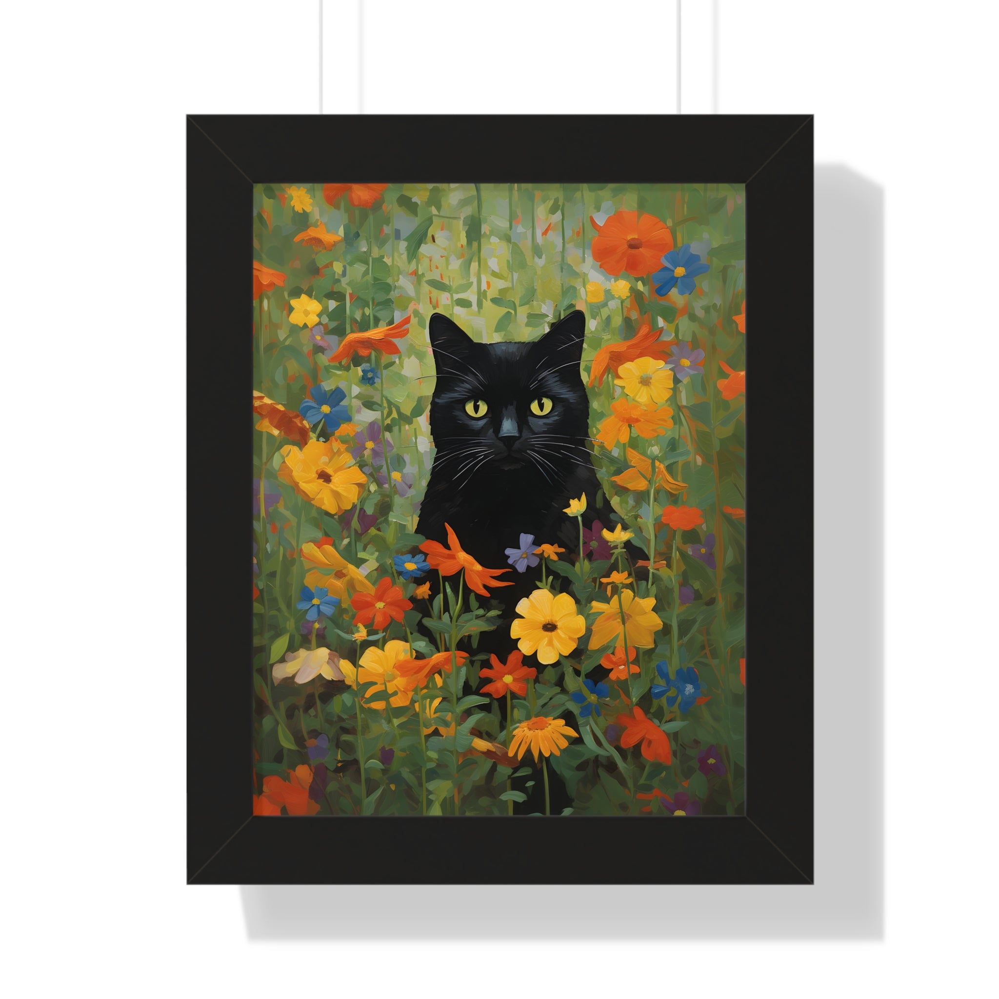 Framed Paper Print - Midnight Whiskers in Bloom