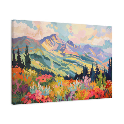 1.25" Matte Canvas - Rocky Mountain Wildflower Bliss