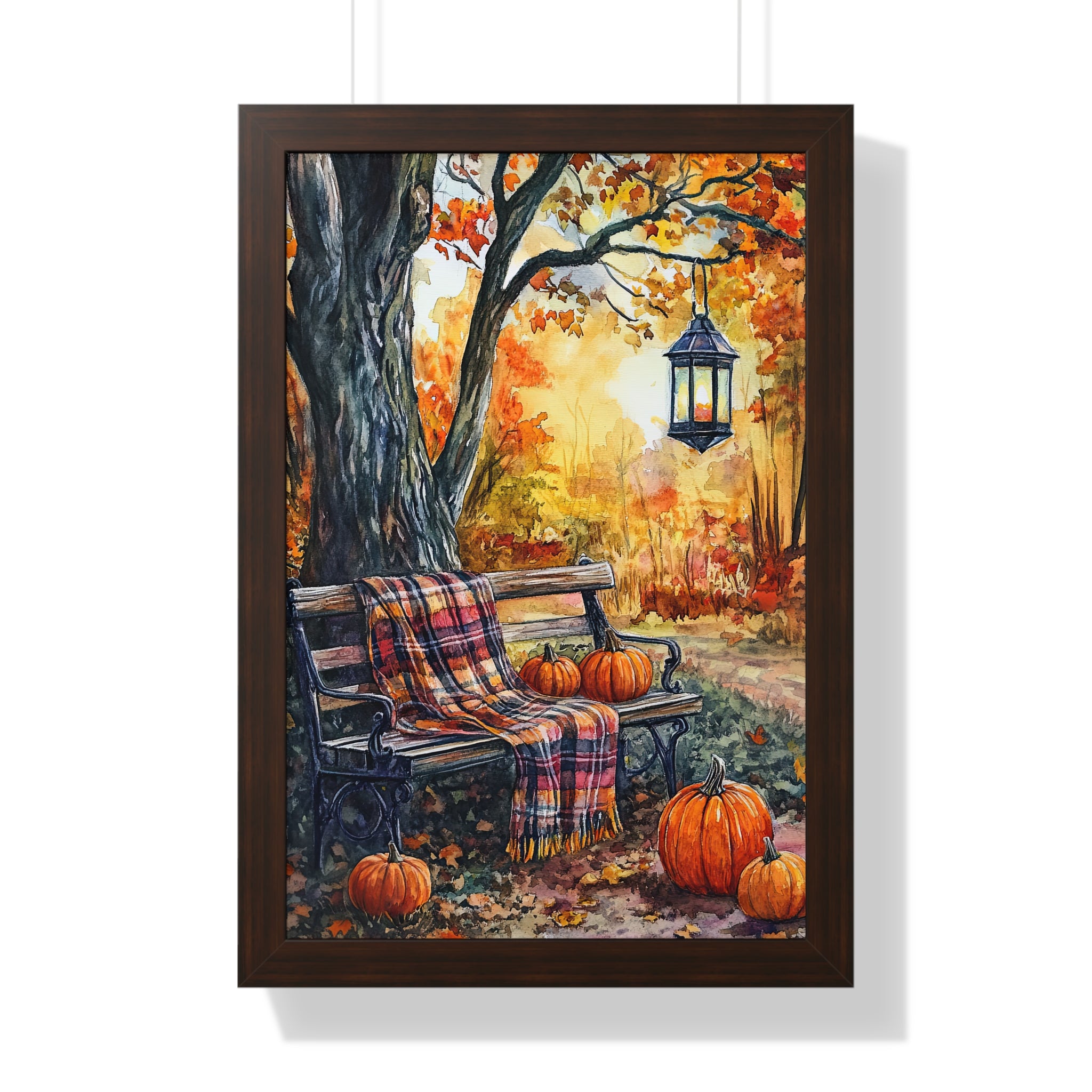 Framed Paper Print - Golden Pause in Fall