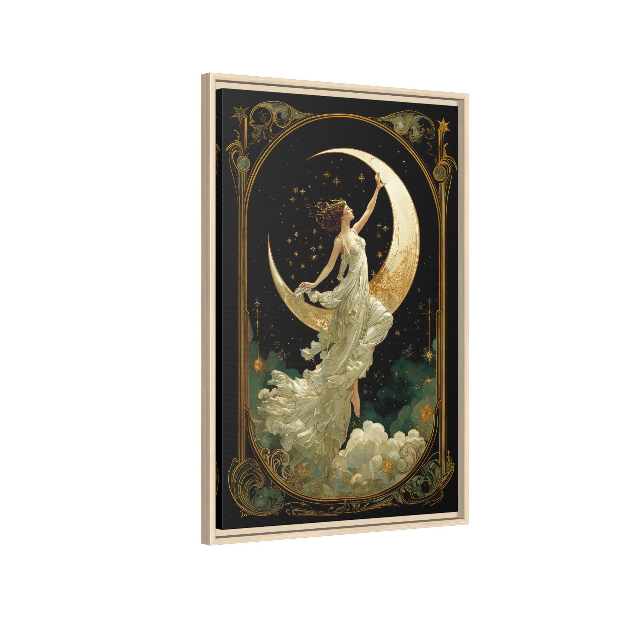 Framed Canvas - Moon Goddess Ascending