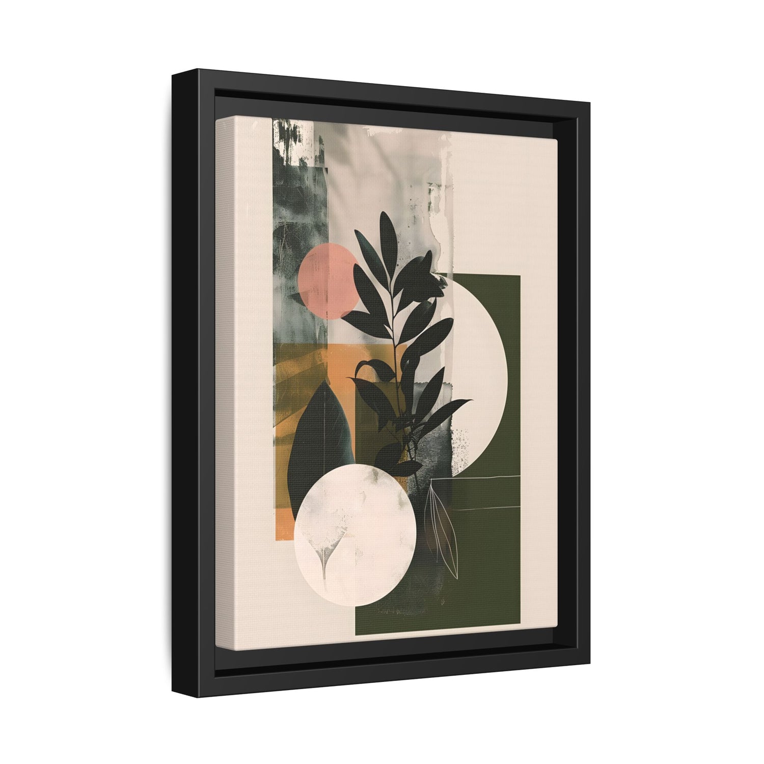 Framed Canvas - Earthy Geometric Botanicals
