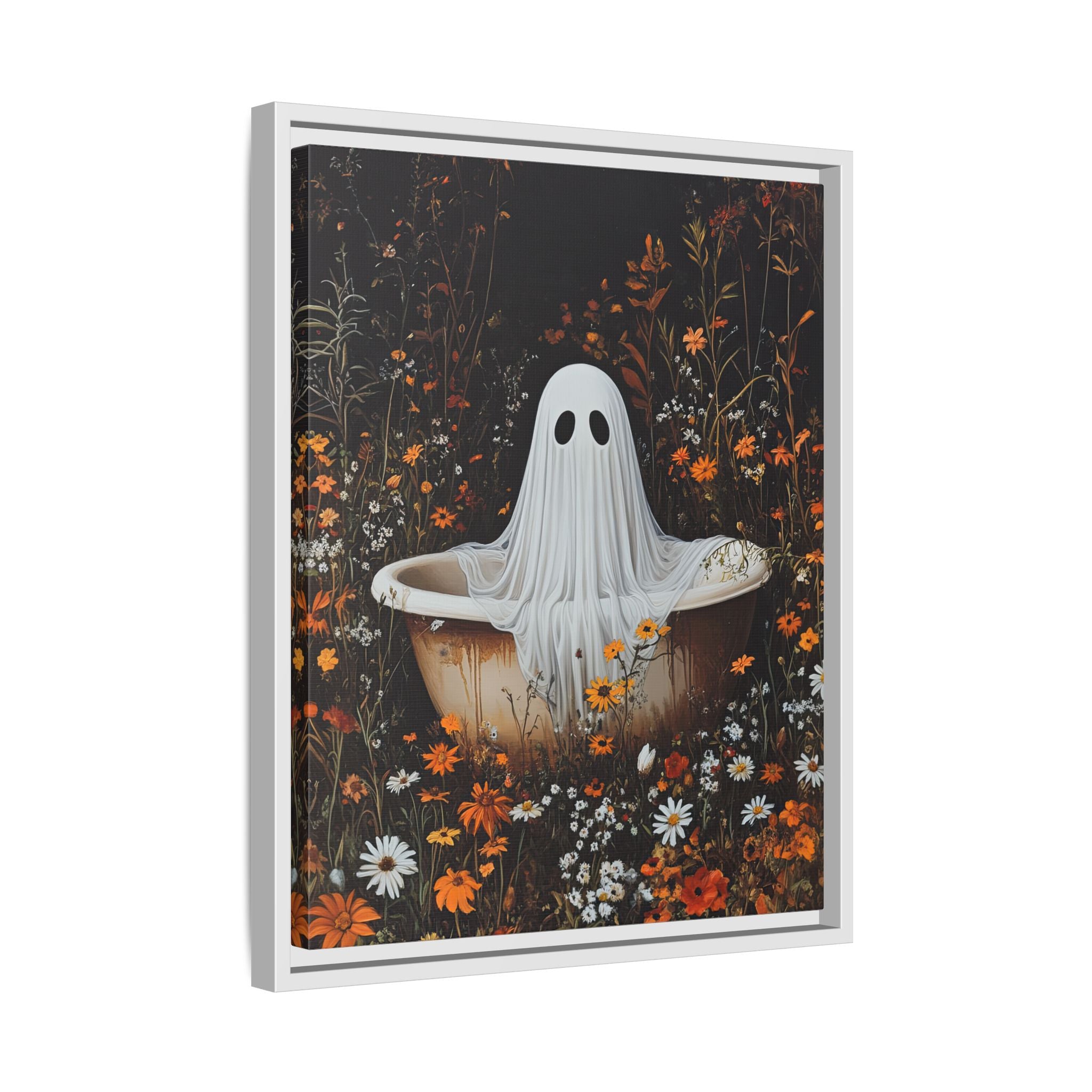 Framed Canvas - Wildflower Bathtub Ghost