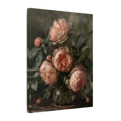 .75" Matte Canvas - Vintage Blush Peony Bouquet