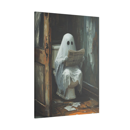 .75&quot; Matte Canvas - Ghostly Bathroom Break