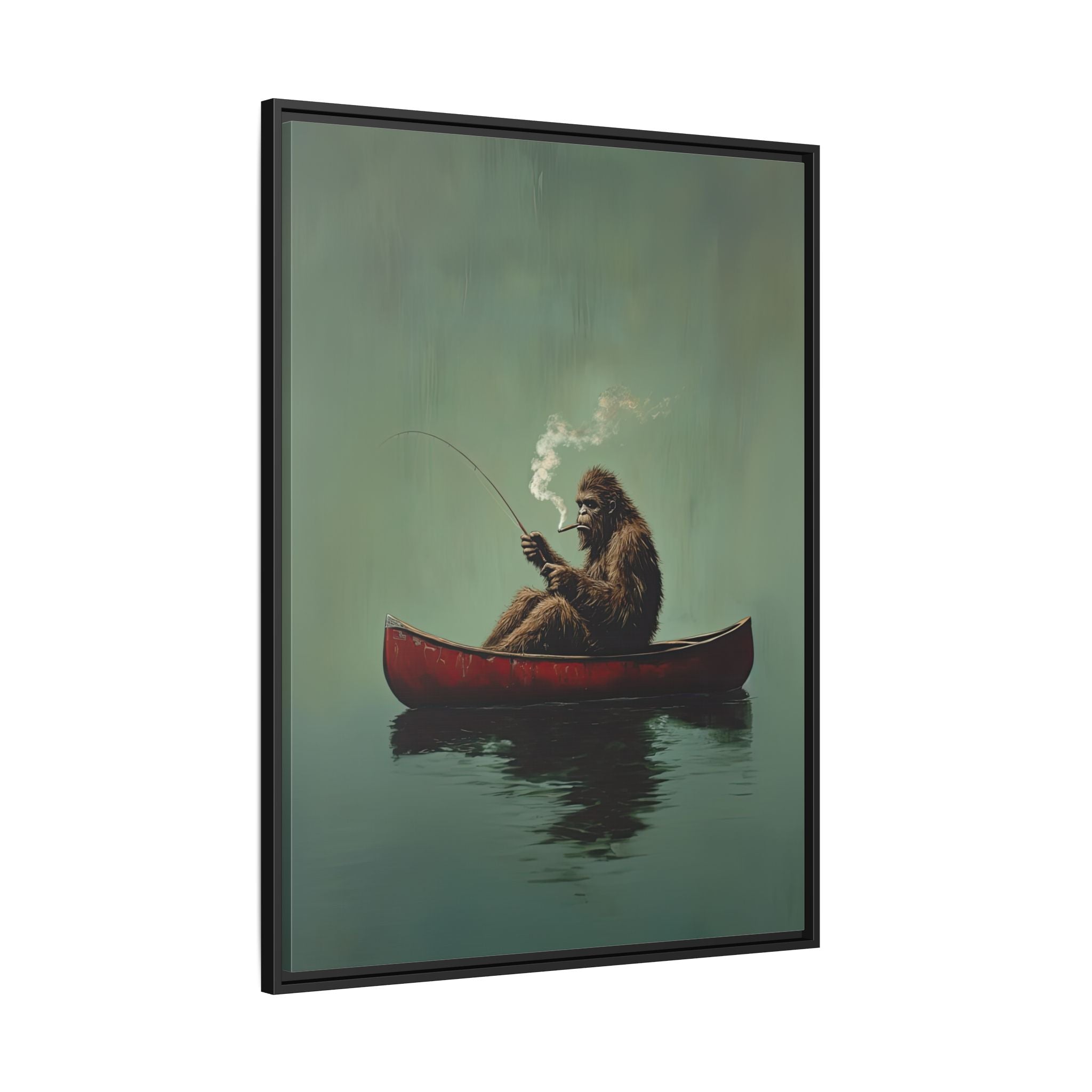 Framed Canvas - Bigfoot Canoe Adventure