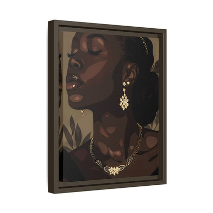 Framed Canvas - Golden Melanin Muse