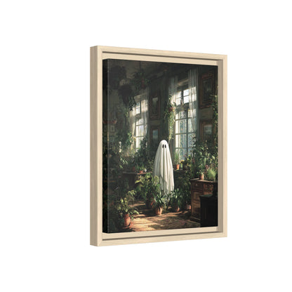 Framed Canvas - Ghost Among Houseplants