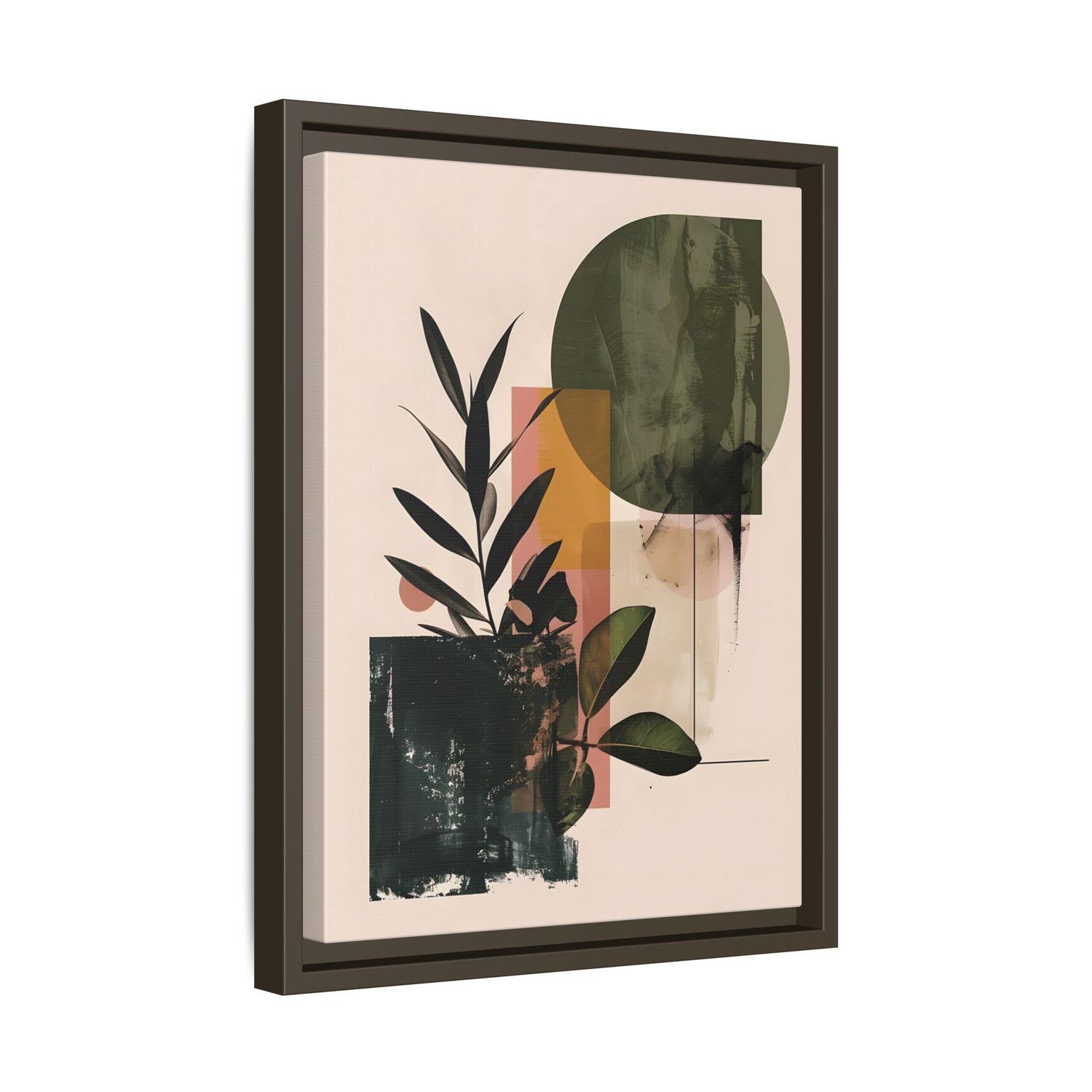 Framed Canvas - Sage Geometry Botanicals