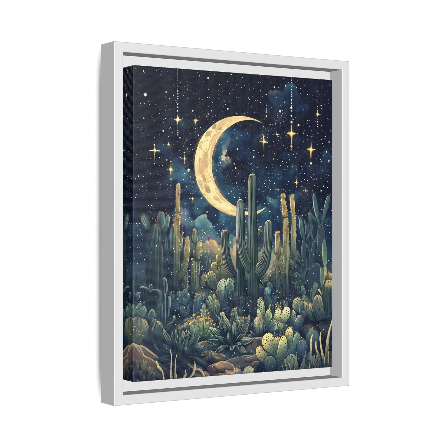 Framed Canvas - Dreamy Desert Night