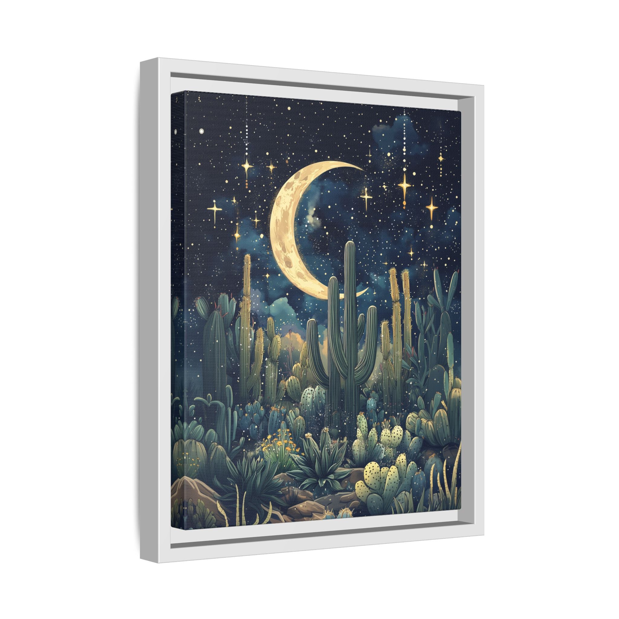 Framed Canvas - Dreamy Desert Night