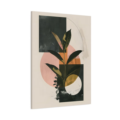1.25" Matte Canvas - Blush Geometry Leafscape