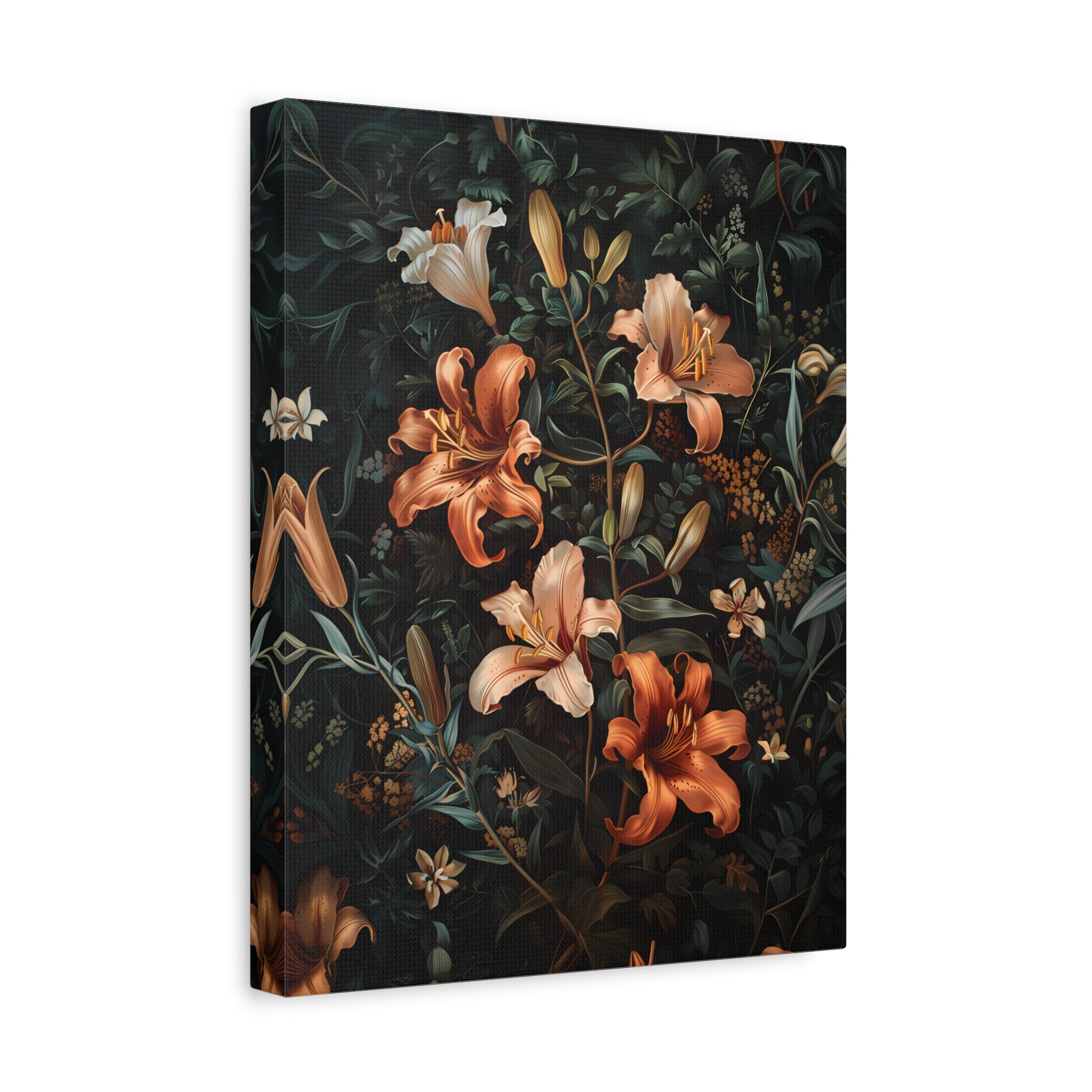 1.25" Matte Canvas - Elegant Blooming Lilies