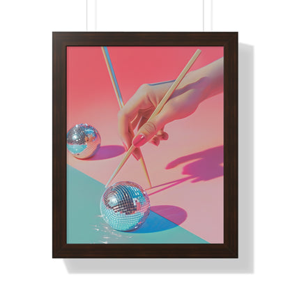 Framed Paper Print - Disco Chopsticks Delight