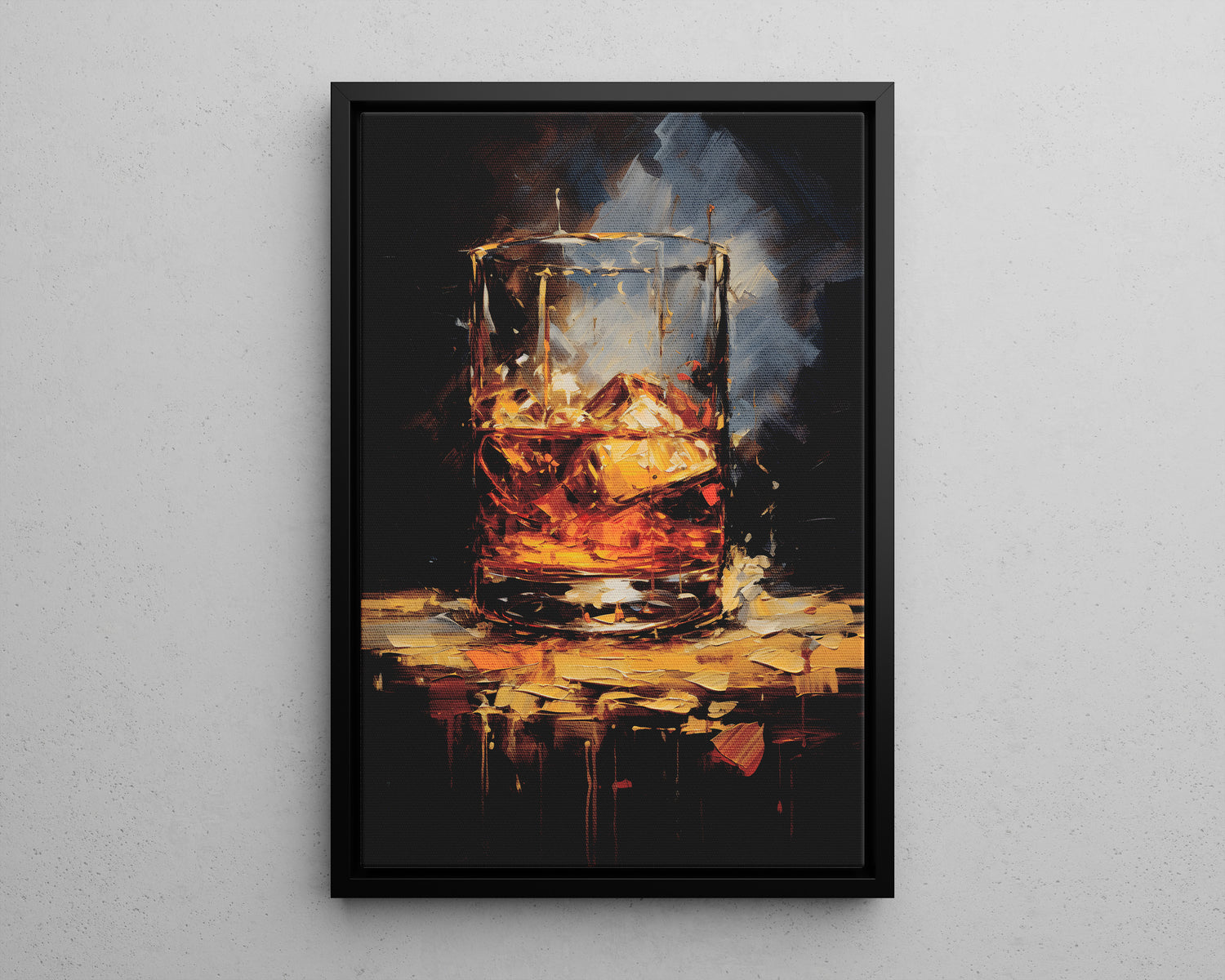 Framed Canvas - Liquid Gold Illuminated