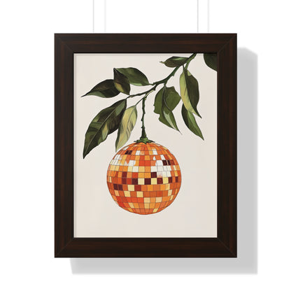 Framed Paper Print - Citrus Disco Glow Drop