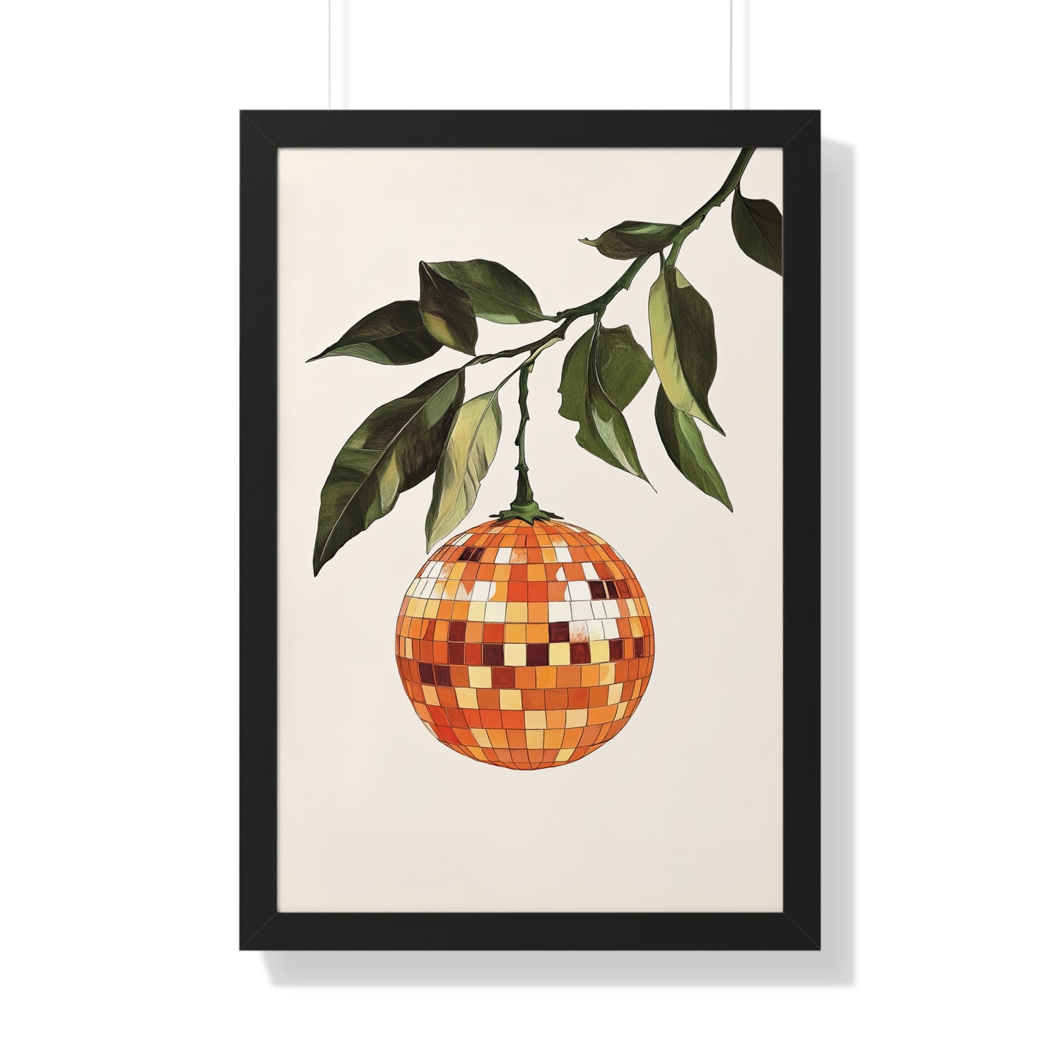 Framed Paper Print - Citrus Disco Glow Drop