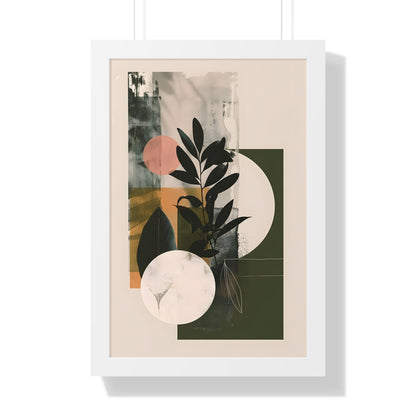 Framed Paper Print - Earthy Geometric Botanicals
