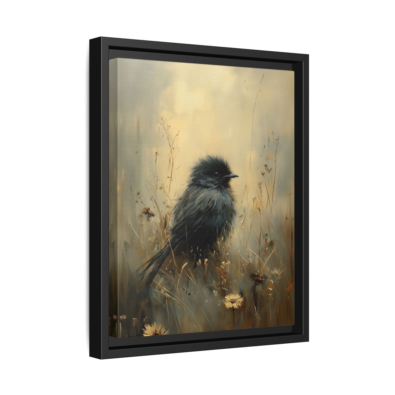 Framed Canvas - Golden Meadow Bird