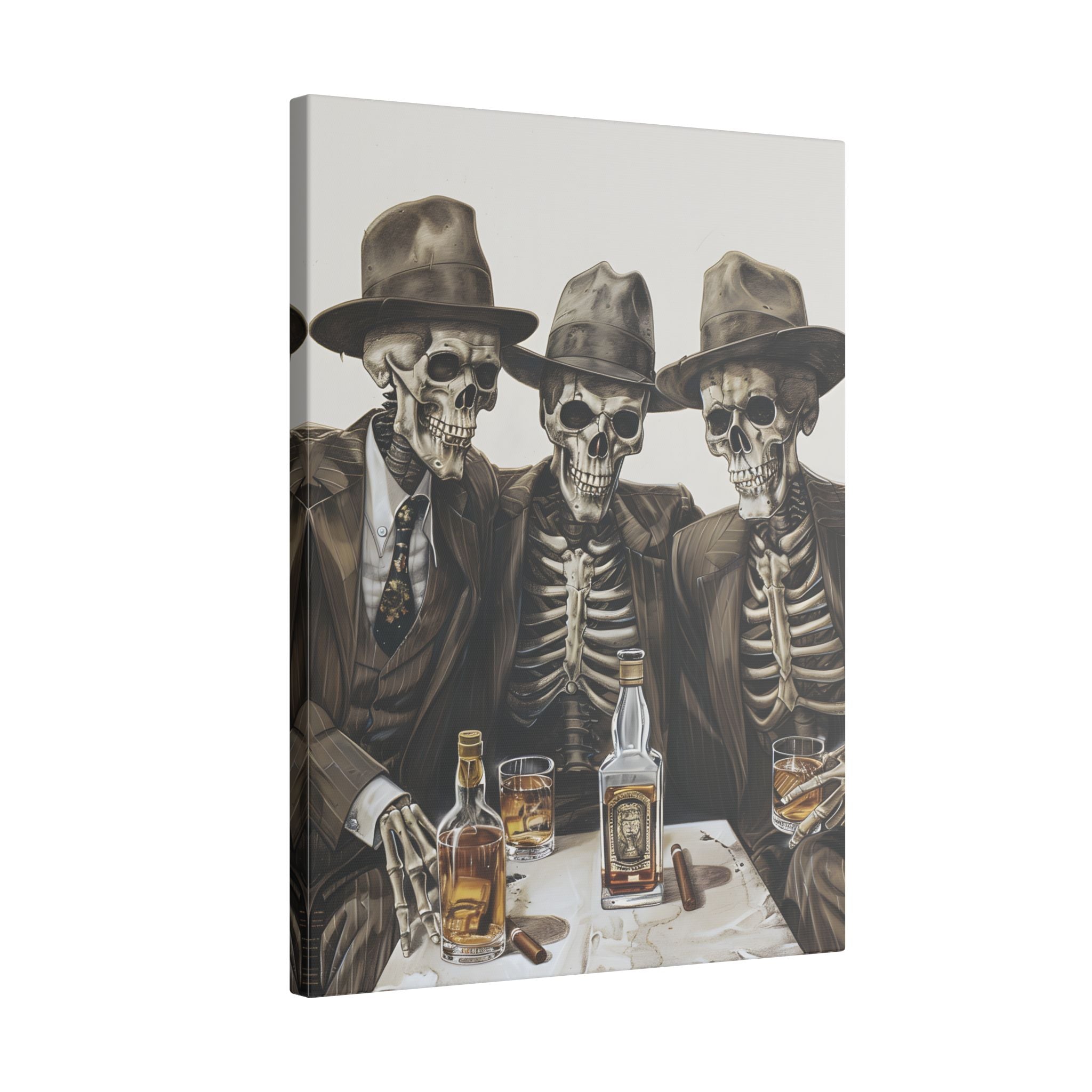 .75" Matte Canvas - Skeleton Whiskey Gentlemen