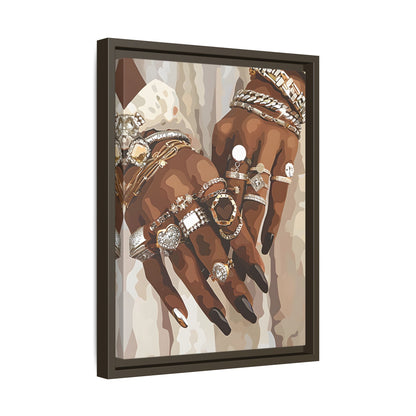 Framed Canvas - Layered Luxe Jewelry Hands