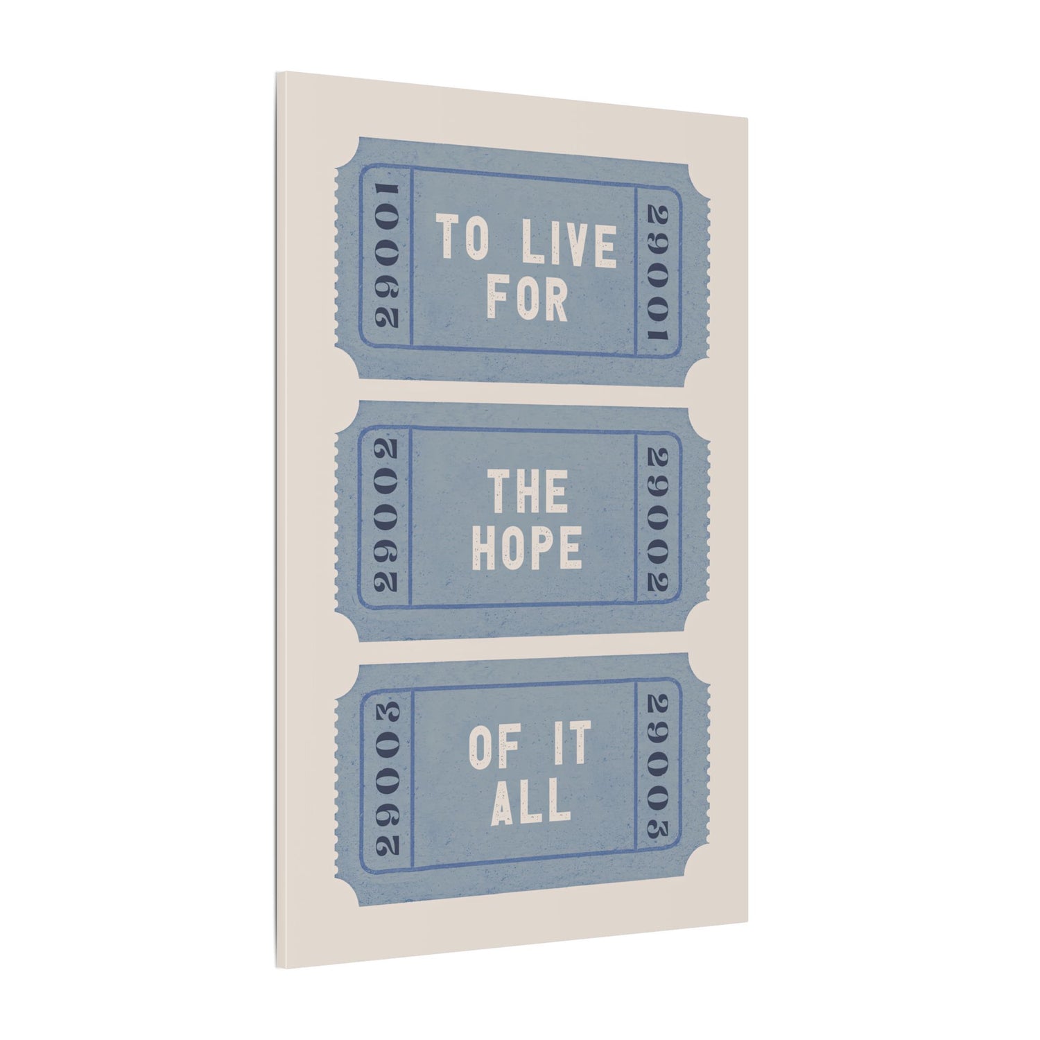 .75" Matte Canvas - The Hope Ticket Trilogy