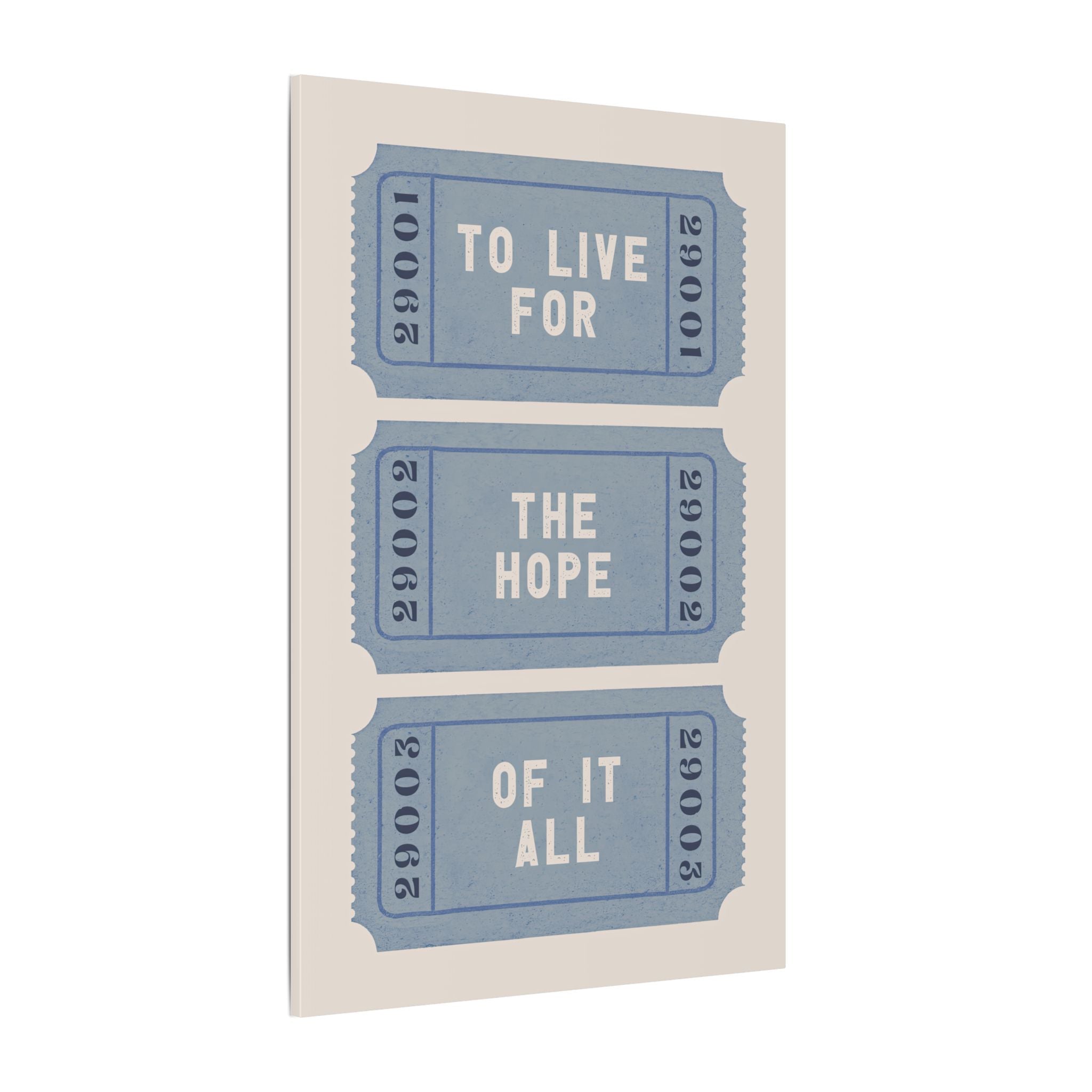 .75" Matte Canvas - The Hope Ticket Trilogy