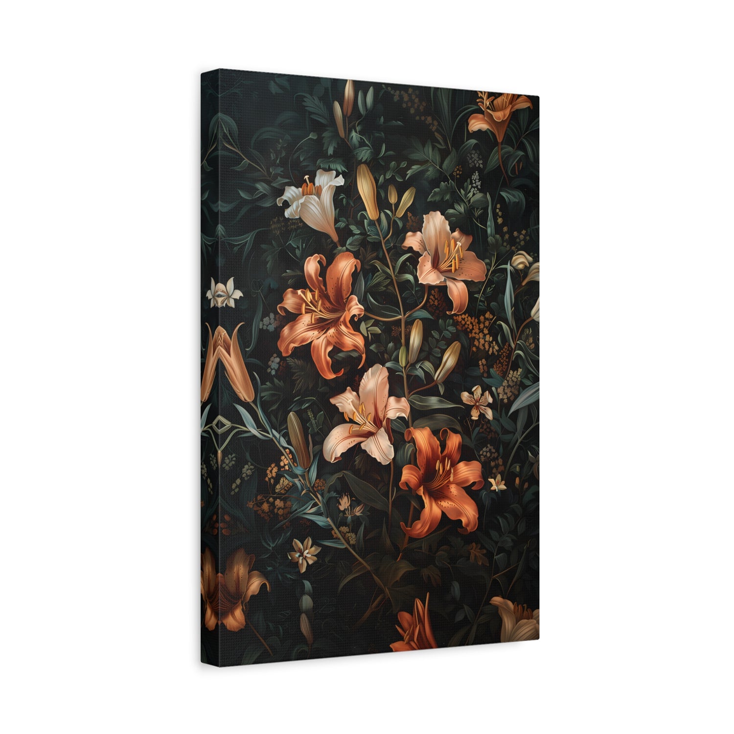 1.25" Matte Canvas - Elegant Blooming Lilies