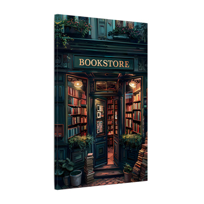 .75" Matte Canvas - Midnight Bookstore Glow