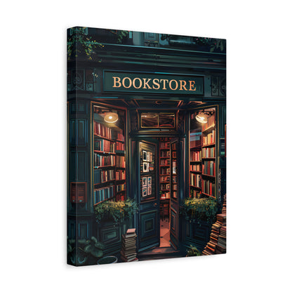 1.25" Matte Canvas - Midnight Bookstore Glow