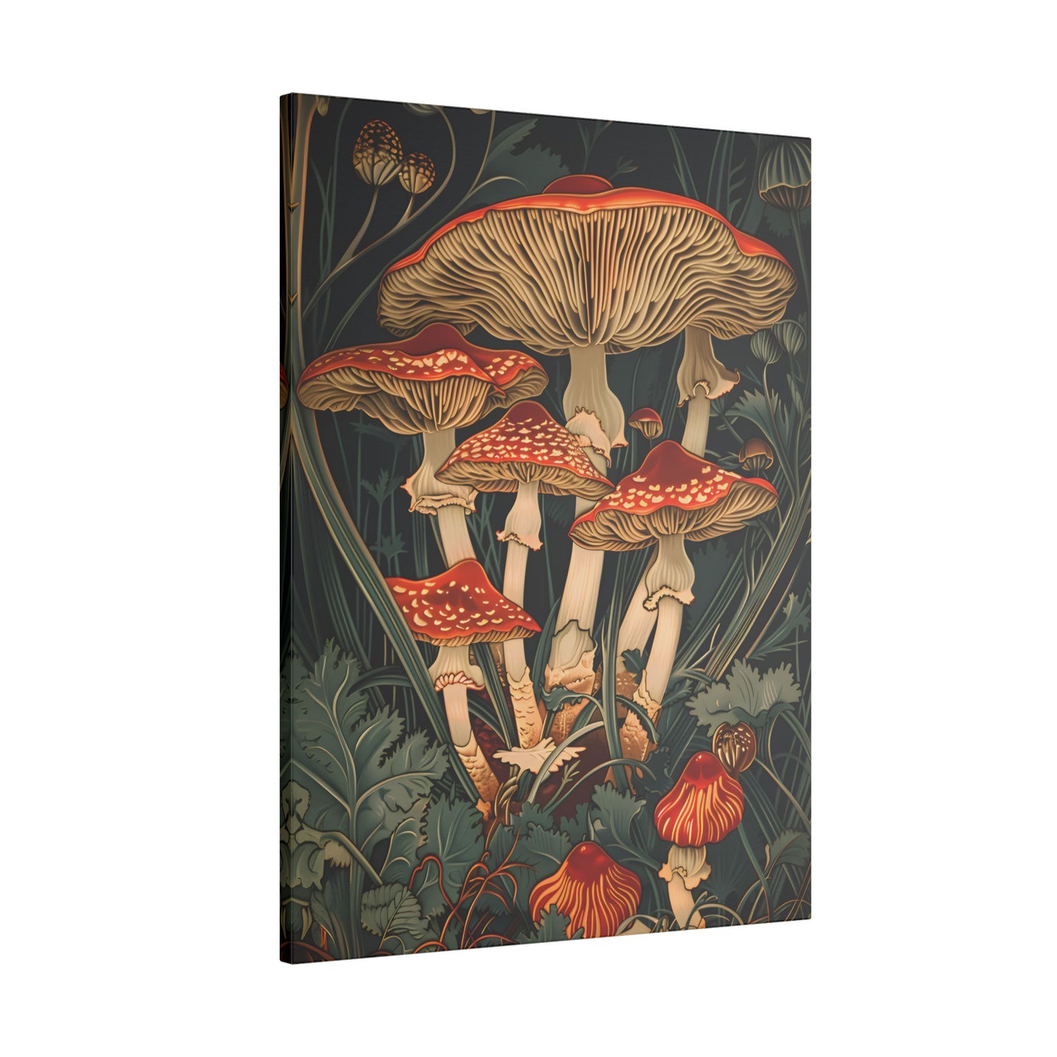 .75" Matte Canvas - Woodland Mushrooms Revival