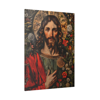 .75" Matte Canvas - Sacred Floral Savior