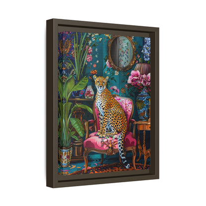 Framed Canvas - Regal Cheetah Reverie