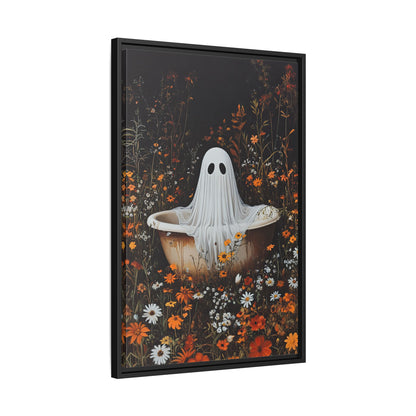 Framed Canvas - Wildflower Bathtub Ghost
