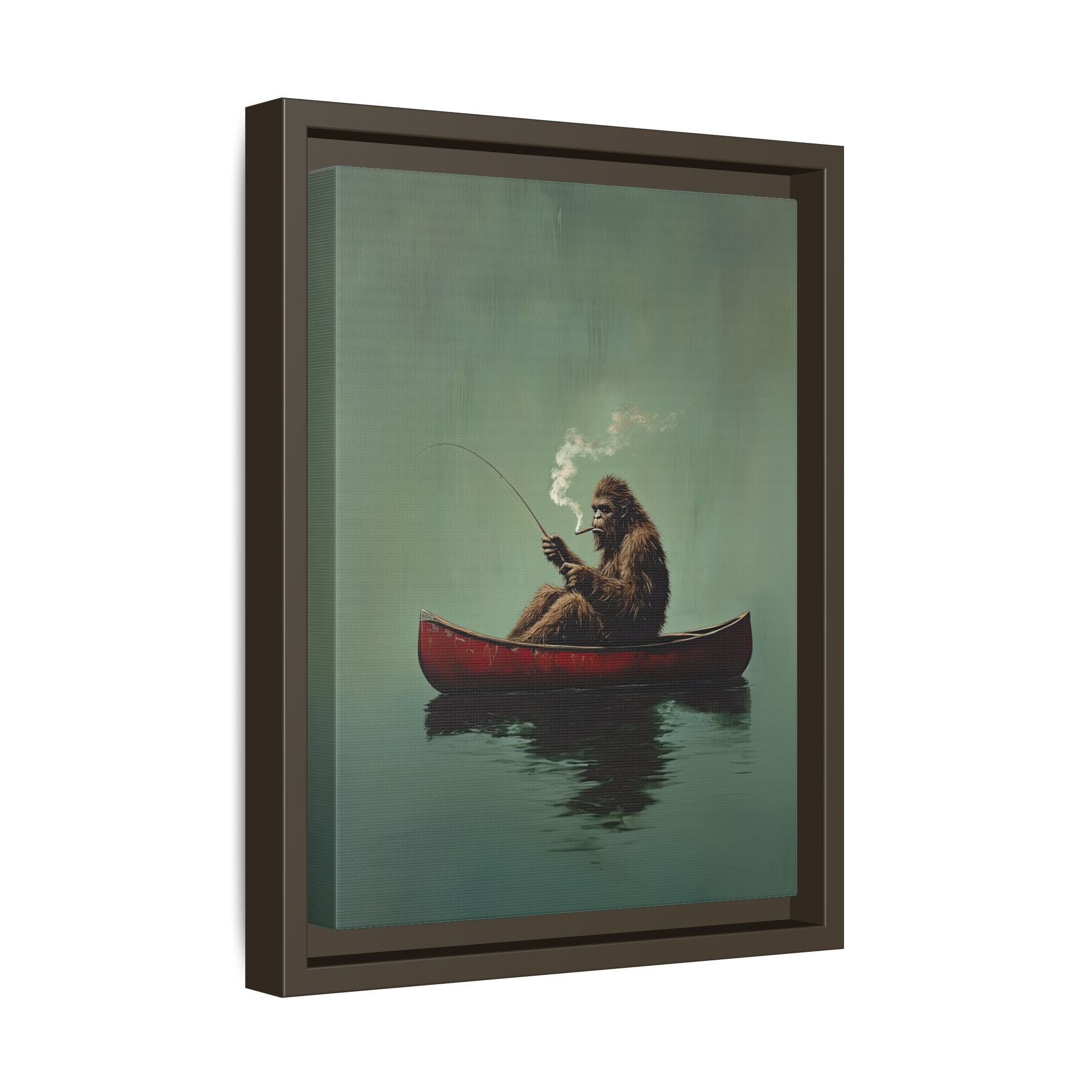 Framed Canvas - Bigfoot Canoe Adventure