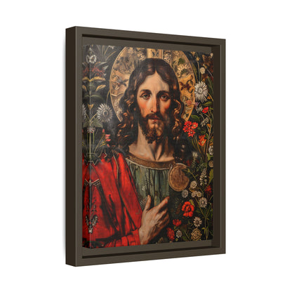 Framed Canvas - Sacred Floral Savior