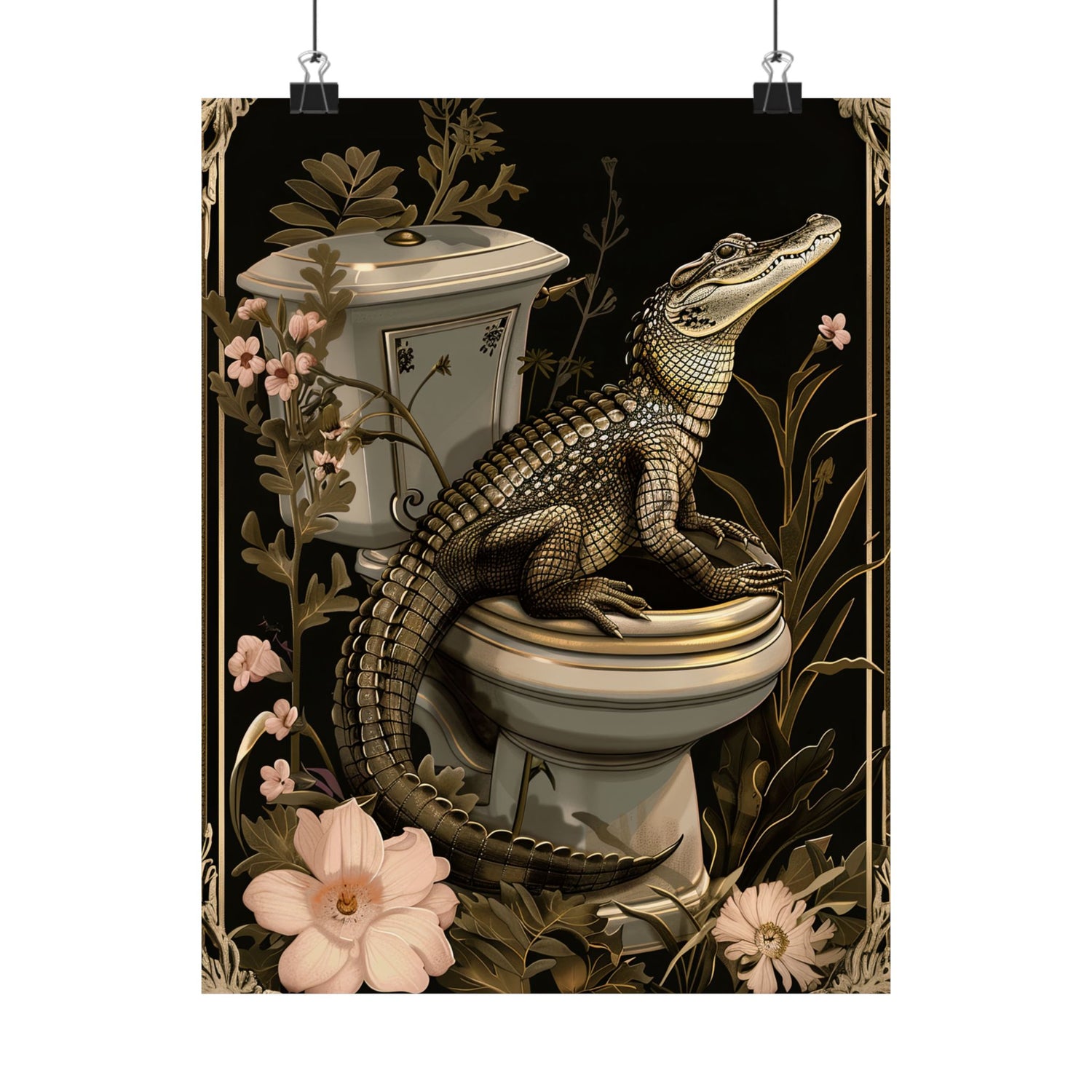 Toilet Gator Floral Surprise
