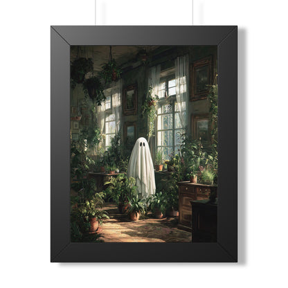 Framed Paper Print - Ghost Among Houseplants