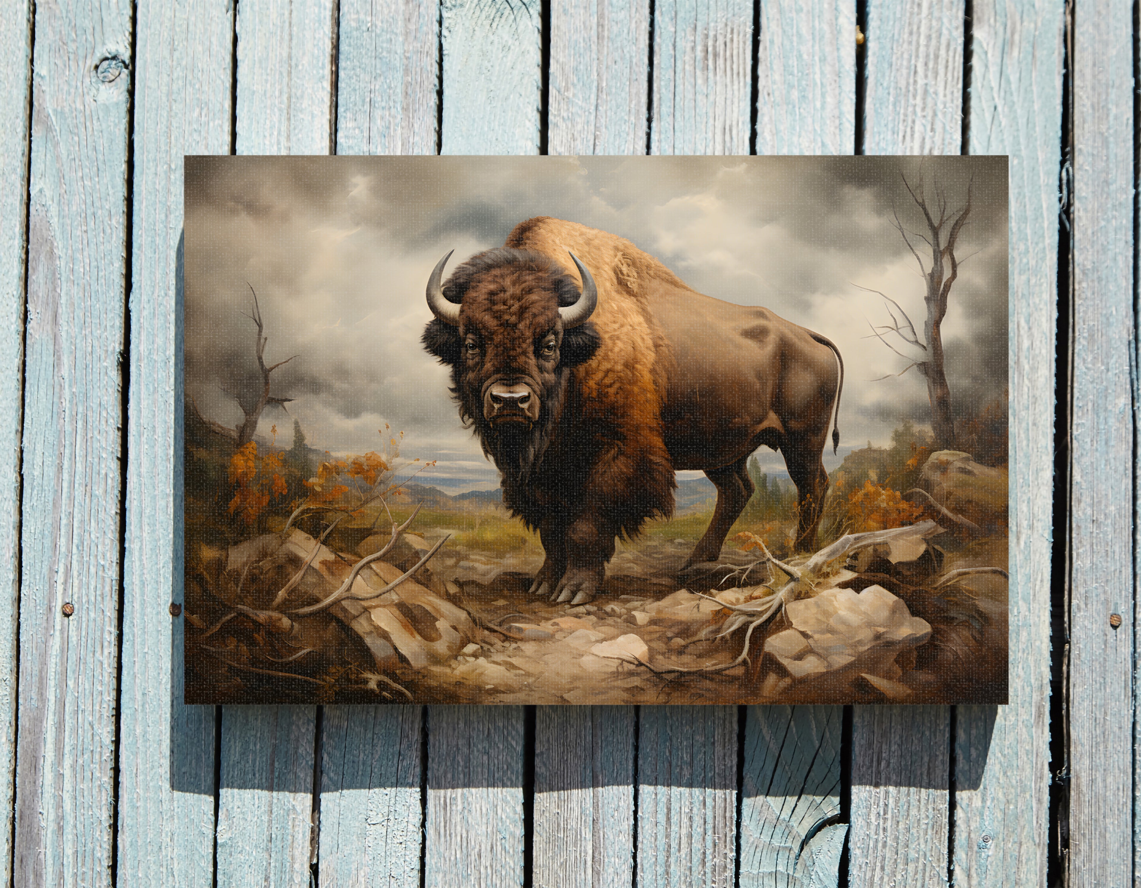 .75&quot; Matte Canvas -  Thundering Prairie King