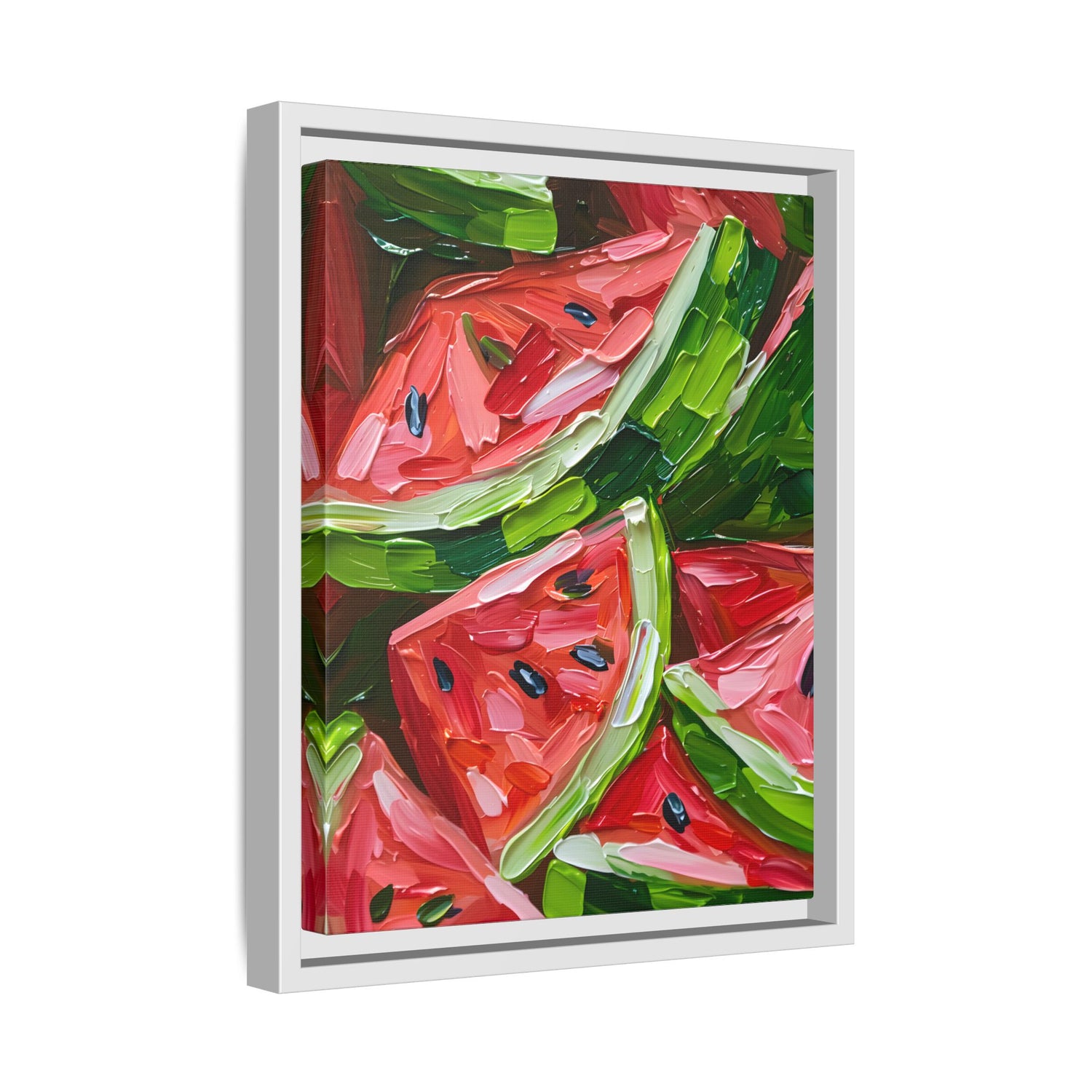 Framed Canvas - Juicy Watermelon Slices