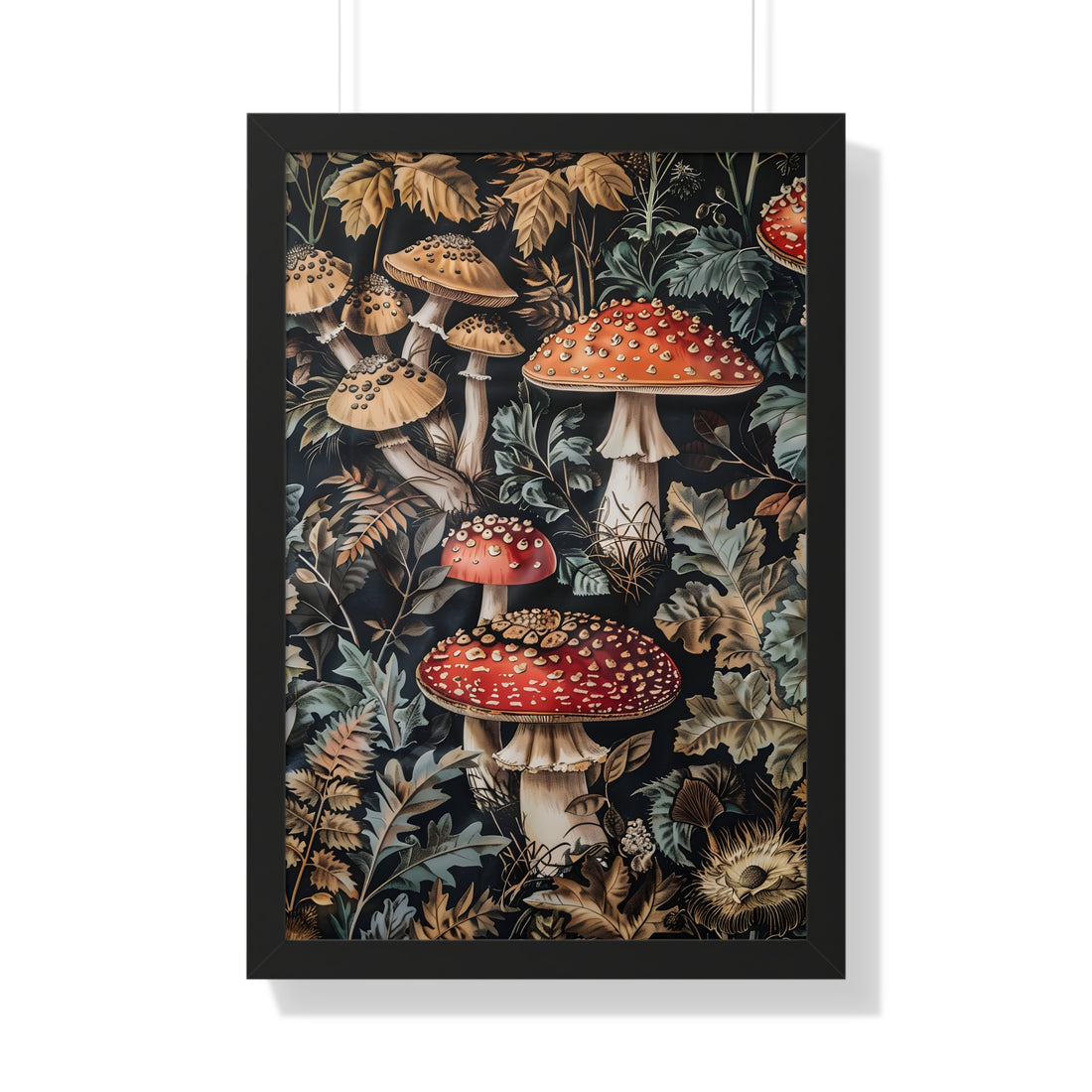 Framed Paper Print - Midnight Mycological Reverie