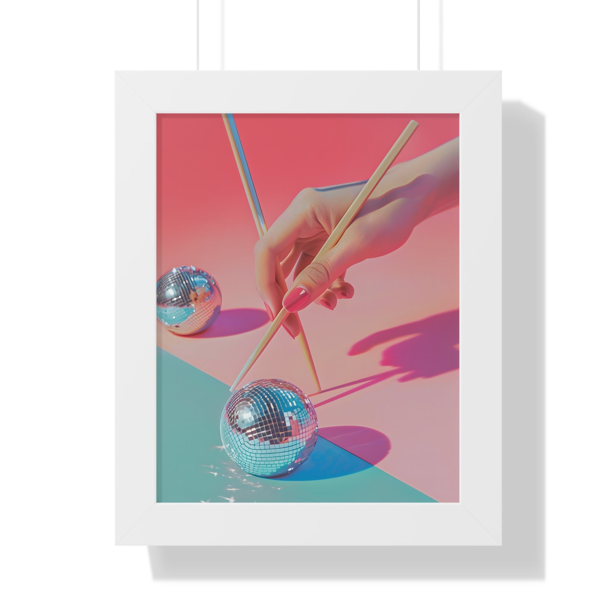 Framed Paper Print - Disco Chopsticks Delight