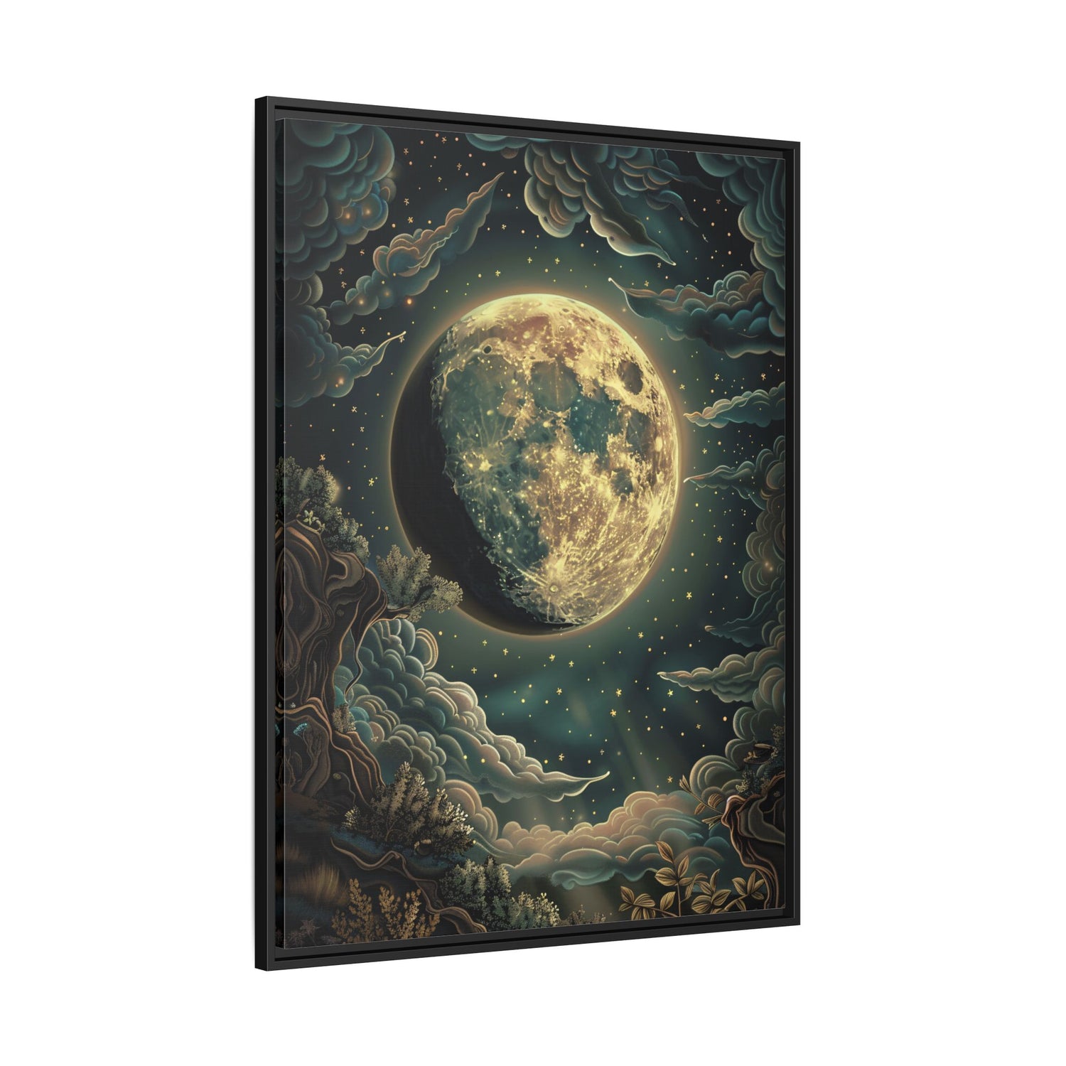 Framed Canvas - Waxing Gibbous Dreamscape