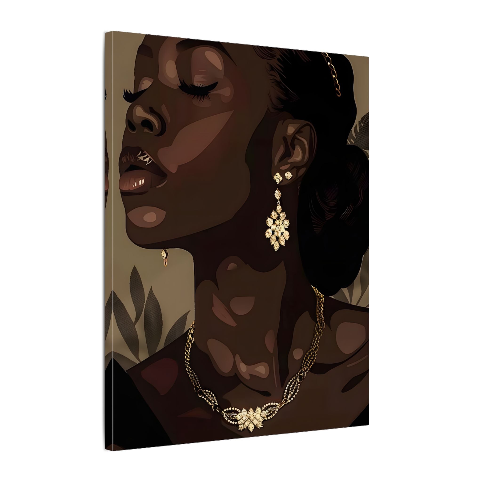 .75" Matte Canvas - Golden Melanin Muse