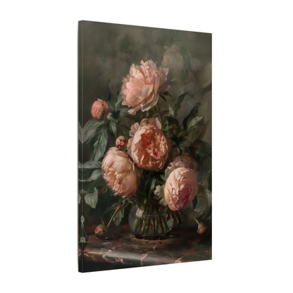 .75" Matte Canvas - Vintage Blush Peony Bouquet