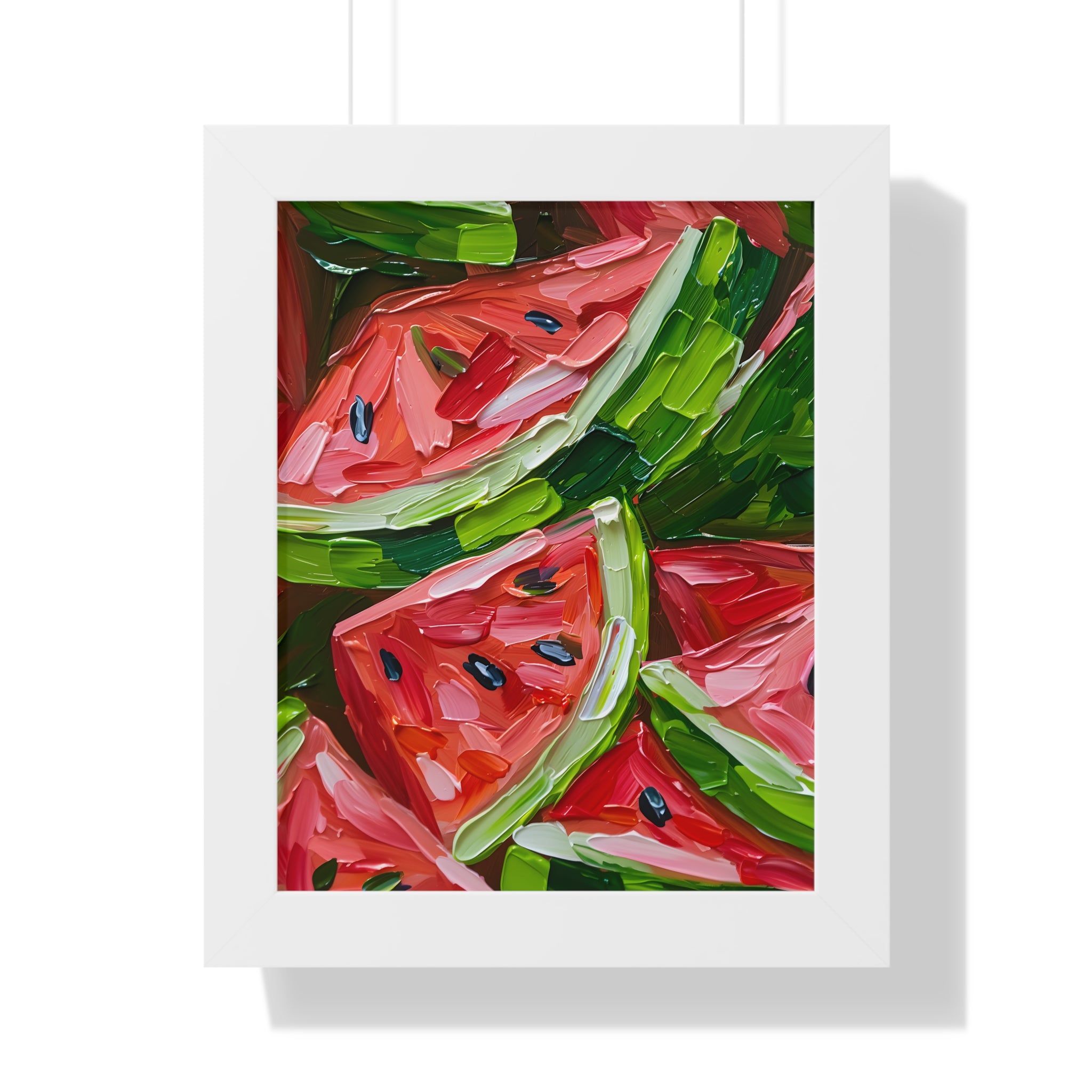Framed Paper Print - Juicy Watermelon Slices