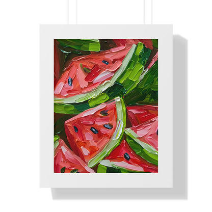 Framed Paper Print - Juicy Watermelon Slices