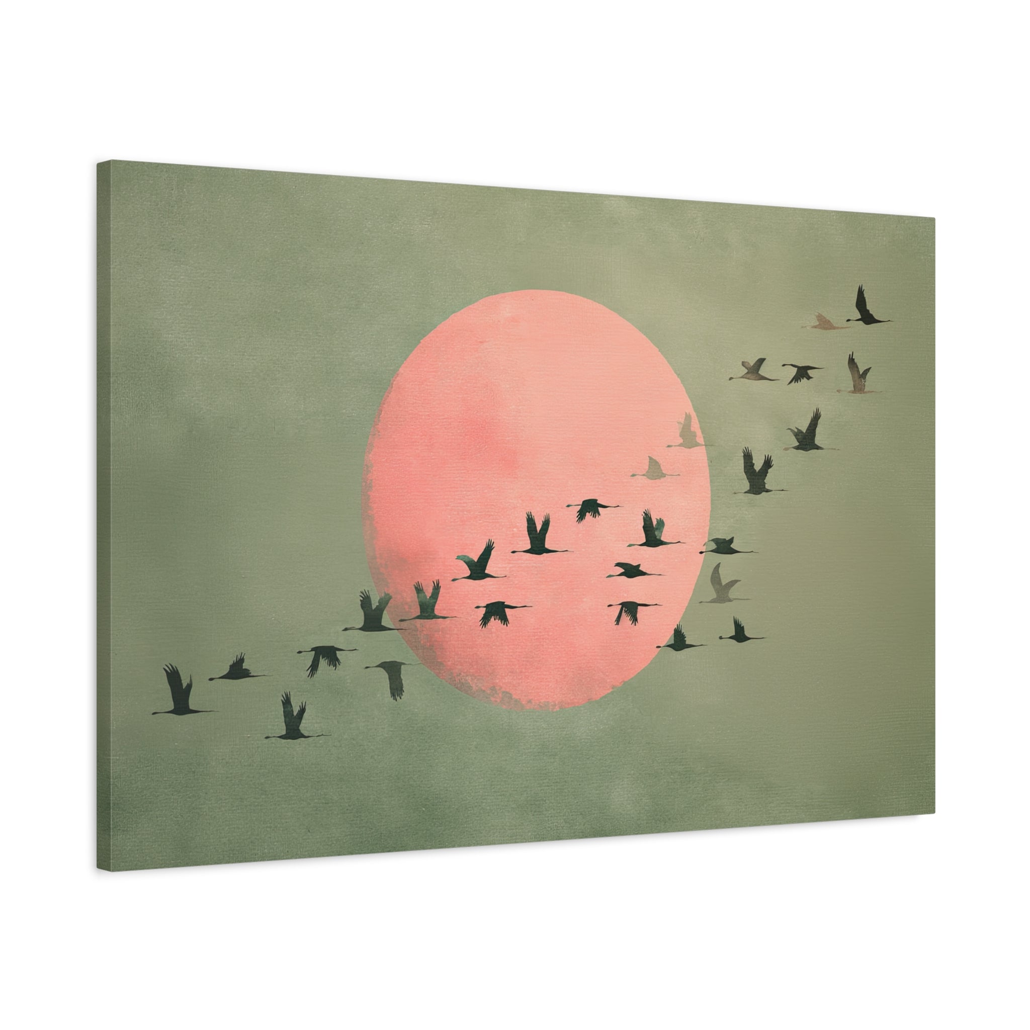 1.25" Matte Canvas - Blush Moon Bird Migration