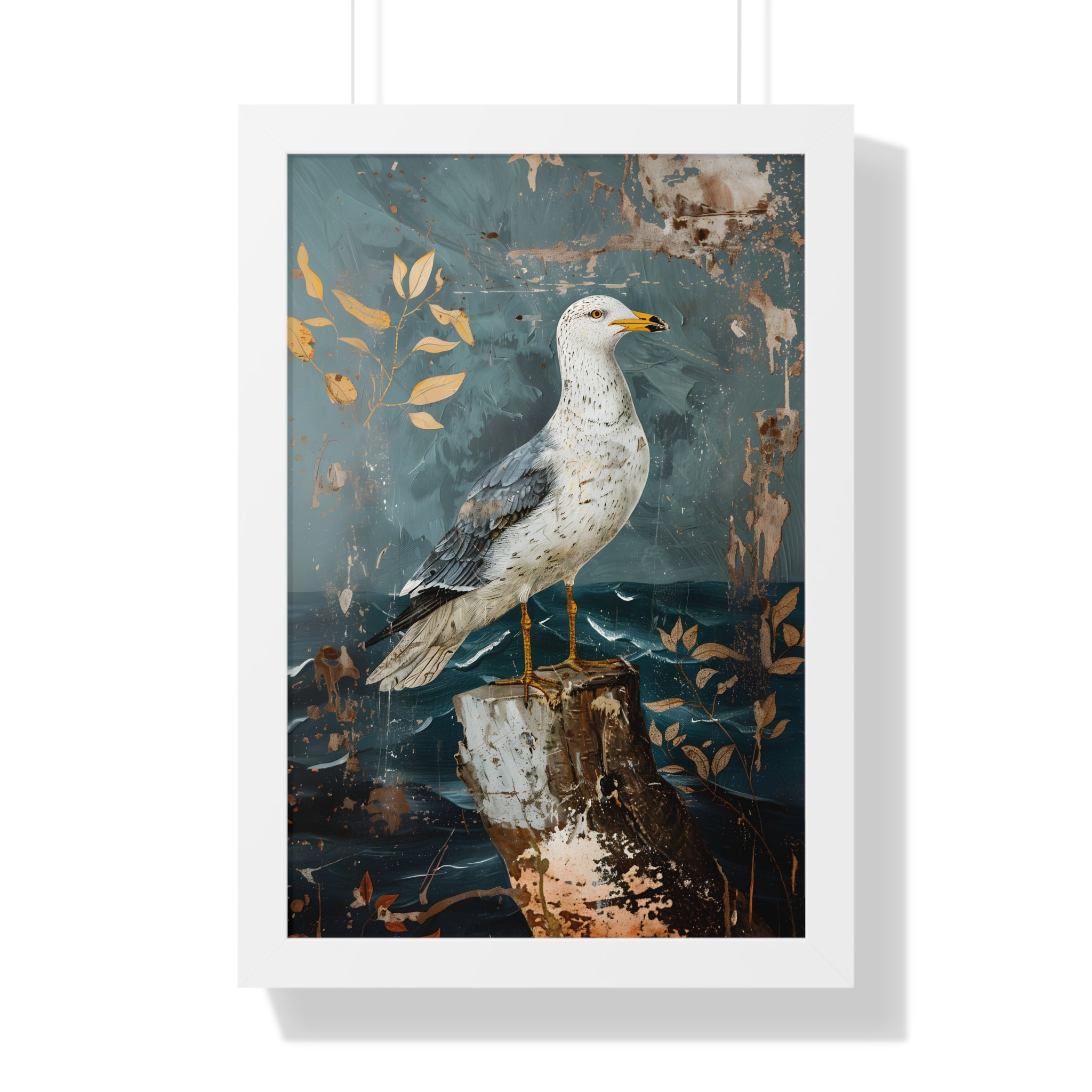 Framed Paper Print - Seagull’s Ocean Perch